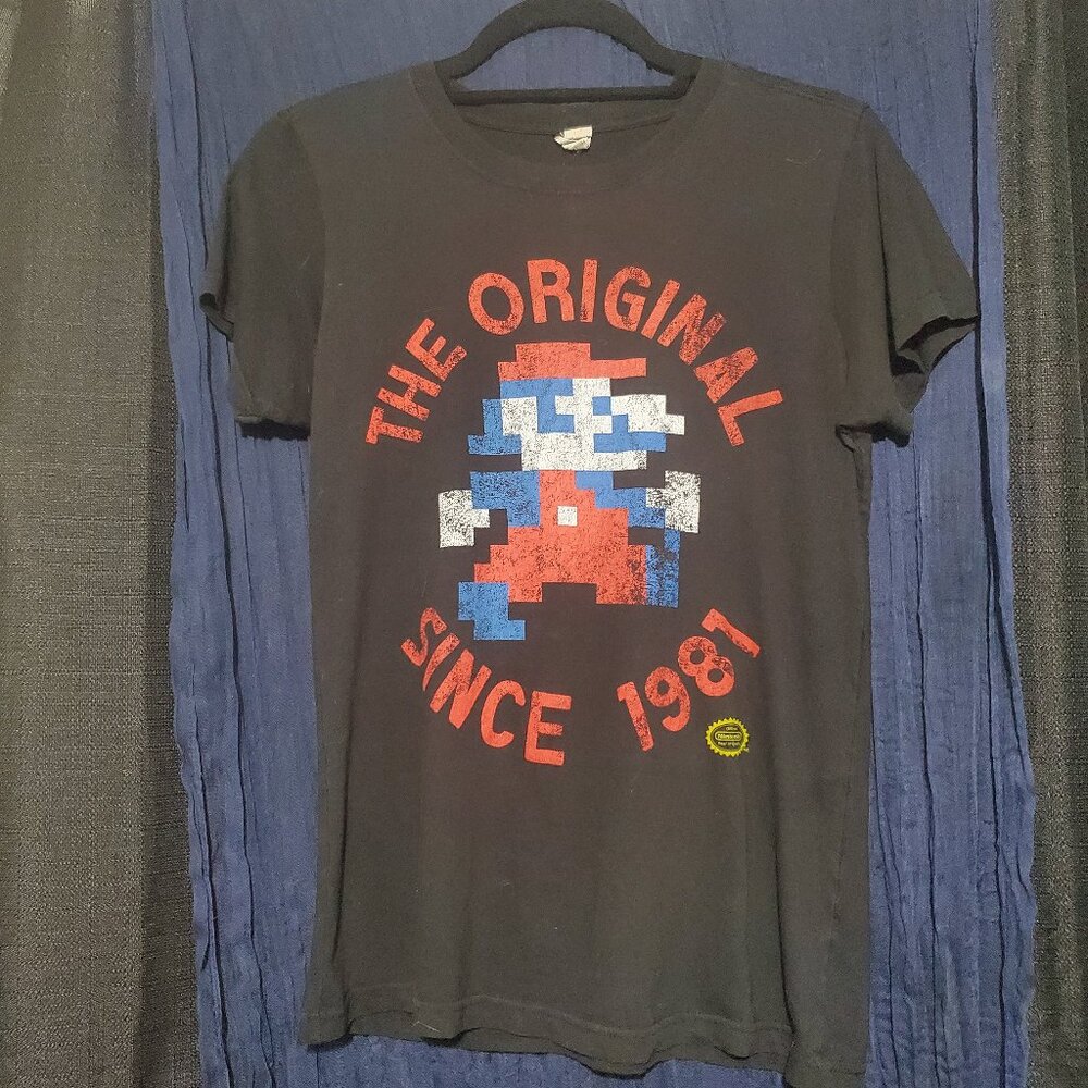 The Original Mario Bros. Brothers Black T-Shirt Women’s Medium